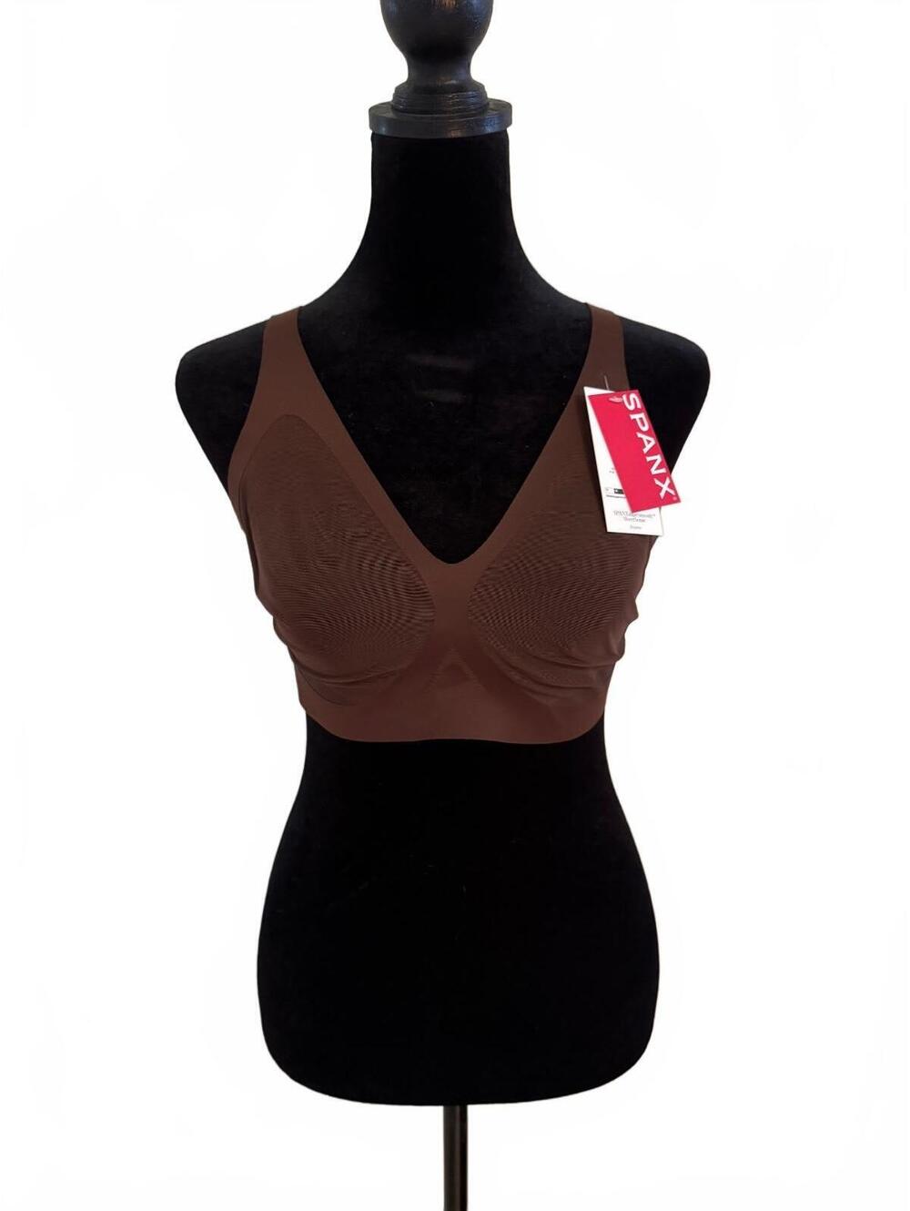 Spanx Supersmooth SheerSense Braette Bra in Espresso, Size Large